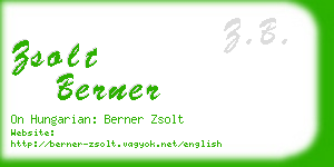 zsolt berner business card